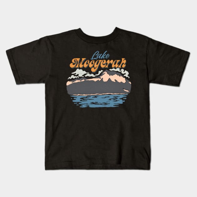 Moongerah Lake Vintage Hand Drawing Kids T-Shirt by naturastudio